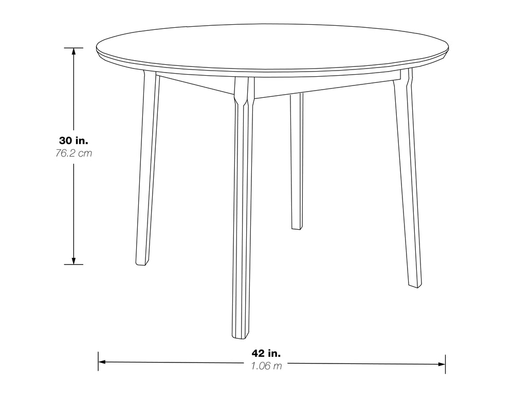 OSP Home Furnishings Chesterfield Dining Table Walnut