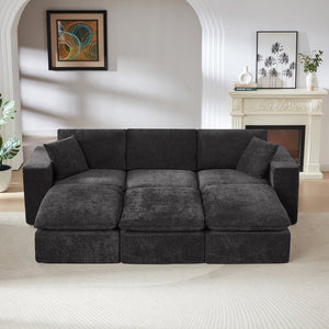 English Elm Modern Chenille Cloud Sofa – Cozy, Modular Design For Stylish Living Rooms, Offices & Apartments W3396S00042