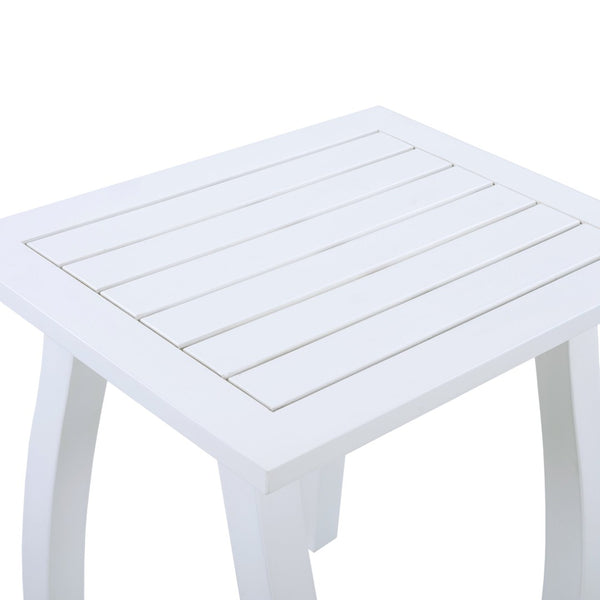 English Elm Selma Solid Acacia Wood Rectangular End Table Weatherproof Grain Finish Patio or Living Room N770P248135W
