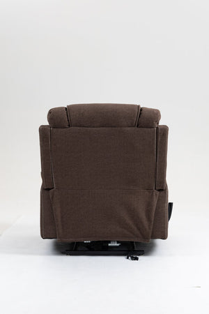 English Elm Lounge Electric Lift Recliner Chair - Oversized Velvet Sofa With 180° Full Recline & Cup Holders W547S00050