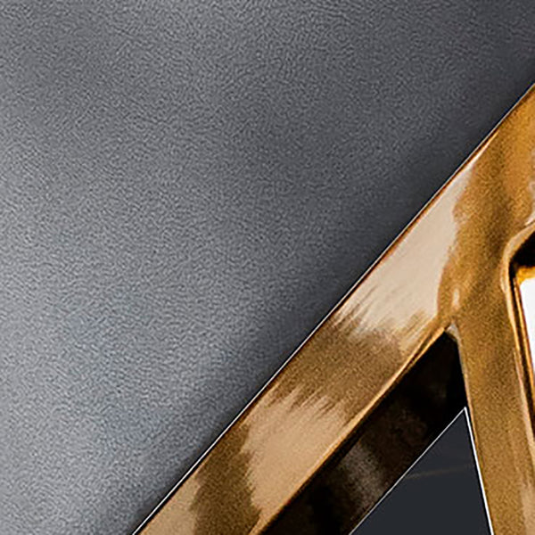 English Elm Crendon Upholstered Wingback Accent Chair with High Back, Curved Arms and Brushed Bronze Metal Legs Slate B062P328614