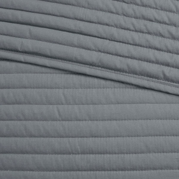 JLA Home Madison Park - 8 Seersucker Comforter and Quilt Collection with Yellow Gray Watercolor Stripes, Embroidered Pillows 90 L x 90 W x 1.5H MP10-7942