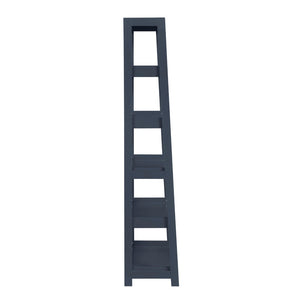 English Elm Modern Four Shelf Wooden Bookcase Vertical Storage Unit for Bedroom or Office Navy Blue B011P460078