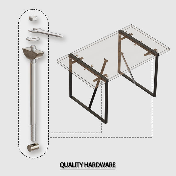 English Elm 55" Modern Farmhouse Dining Table Set With Pu Chairs - Industrial Style, Easy Assembly, Versatile Use W2189S00105