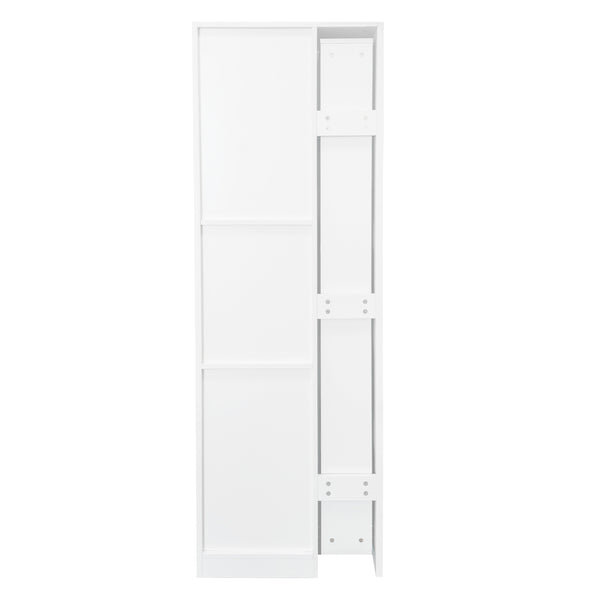 English Elm Kitchen pull-out pantry cabinet with 7-tier expandable shelves, smooth-glide organizers, farmhouse white storage solution for kitchen and dining rooms W331S00189 W331S00189