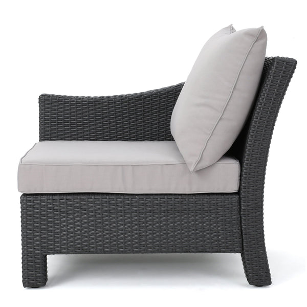 English Elm Christopher Knight Home® - Antibes V-Shaped Wicker Sectional Sofa Set In Grey - Stylish & Comfortable For Outdoor Gatherings 60289.00RSET