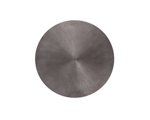 Sunpan Creed End Table - Hand-Hammered Drum Design with Captivating Finish for Stylish Living Spaces Gunmetal