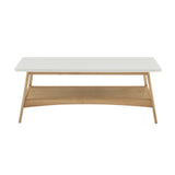 Madison Park Parker Mid-Century Coffee Table MP120-1063 Off-White/Natural