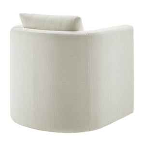 English Elm Sutton Ivory Performance Fabric Swivel Barrel Chair — Ultra-Soft, Stain-Resistant, Pocket Coil Comfort, Reversible Cushion, 360° Swivel B050P322582