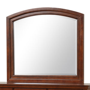 English Elm Charming Cherry Traditional Mirror with Rich Cherry Finish, 42"H x 36"W, Timeless No-Assembly Decor B078108516