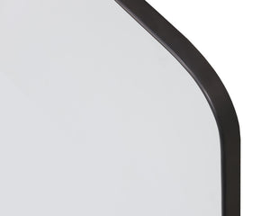 Sunpan Calabasas Floor Mirror - Sleek Minimalist Design with Iron Frame, Perfect for Modern Loft Spaces Black