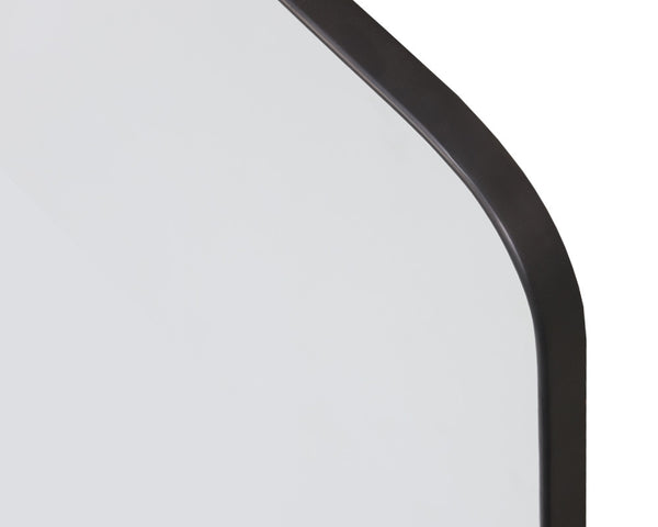 Sunpan Calabasas Floor Mirror - Sleek Minimalist Design with Iron Frame, Perfect for Modern Loft Spaces Black