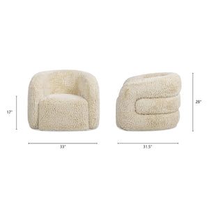 English Elm Becker Solid Oak Genuine Sheepskin Accent Armchair Rustic Farmhouse Living Room B2719P277873