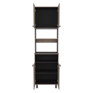 English Elm Kitchen Tall Pantry Cabinet with 2 Doors and 9 Shelves, Engineered Wood, Slim Space-Saving Storage White Oak 49.61 L x 28.74 W x 5.91 H B097P350303