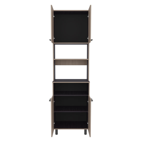 English Elm Kitchen Tall Pantry Cabinet with 2 Doors and 9 Shelves, Engineered Wood, Slim Space-Saving Storage White Oak 49.61 L x 28.74 W x 5.91 H B097P350303