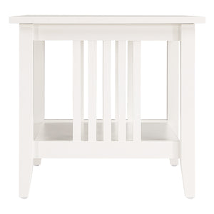 OSP Home Furnishings Sierra Mission End Table White Finish