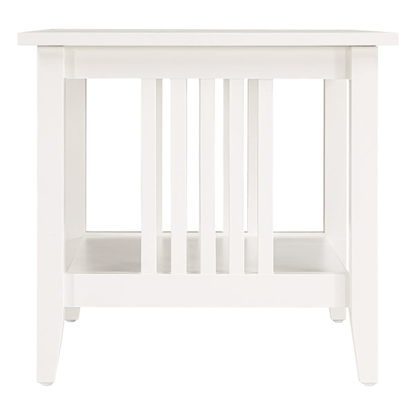 OSP Home Furnishings Sierra Mission End Table White Finish