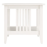 OSP Home Furnishings Sierra Mission End Table White Finish