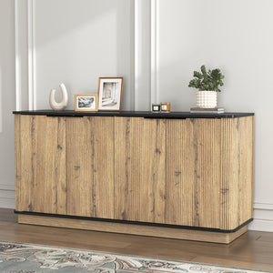 English Elm Multi-Functional Mdf Sideboard - Stylish Storage For Tvs & Tableware, Compact Design, Easy Assembly W3226P279083