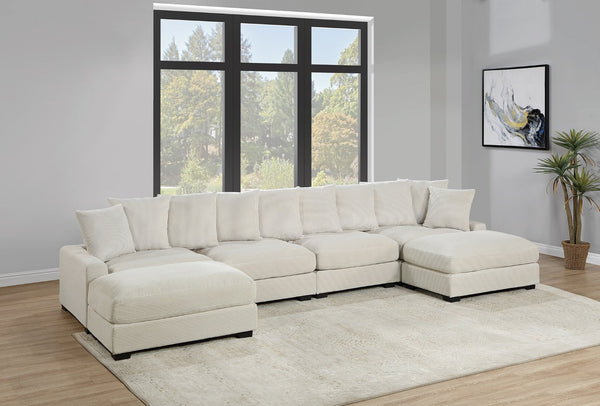 English Elm Living Room Modular Corduroy Chair with Wood Legs Plush Cushions and Sectional Flex B011P486760