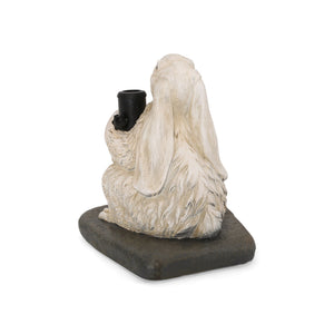 English Elm Christopher Knight Home® - RABBIT Concrete Umbrella Base Matte White - 50lb Resin-Finish Decorative Stand with 3 Adapters, 16" H 67764.00WHI