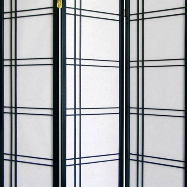 English Elm 70" Elegant 3-Panel Room Divider Screen In Matte Black Finish For Stylish Spaces & Privacy Solutions B072115961