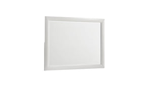 English Elm Soul White Wall Mirror - Modern Minimalist Wooden Frame, Large Decorative Mirror to Brighten Rooms G150108661