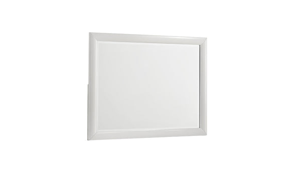 English Elm Soul White Wall Mirror - Modern Minimalist Wooden Frame, Large Decorative Mirror to Brighten Rooms G150108661