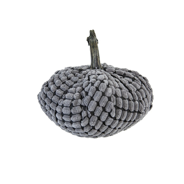 English Elm Set Of 2 Chenille Weighted Pumpkins In Soft Gray - Cozy Fall Décor For Thanksgiving & Harvest Tablescapes W2078P246681-GIGA