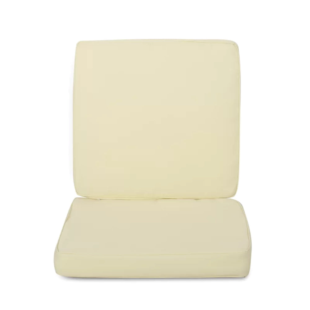 English Elm Christopher Knight Home® - Carolina Club Chair Cushion Set - Cream Outdoor Seat & Back Cushions For Comfort & Style, 1 Set N775P270221C