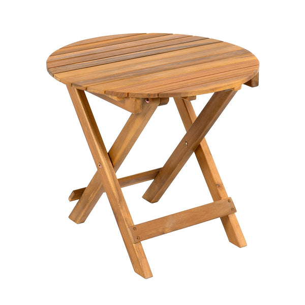 English Elm Christopher Knight Home® - NO Foldable Acacia Wood Side Table Teak Finish — Adjustable 17.75–27.6" Length, 175lb Capacity, Portable N770P261552T