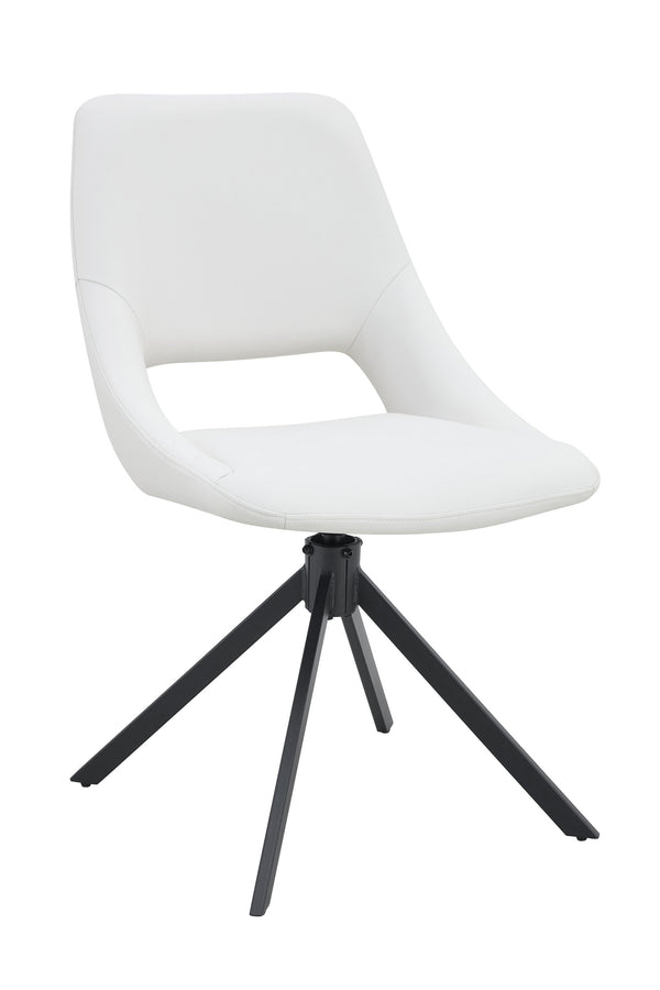 English Elm Dining Chairs Set Of 4 - Modern Swivel Design With Gold Mesh, High Back, And Easy-Clean Leather Upholstery W3493P347140