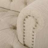 Christopher Knight Home® - Noble House - Chouteau Contemporary Deep Tufted Sofa with Nailhead Trim