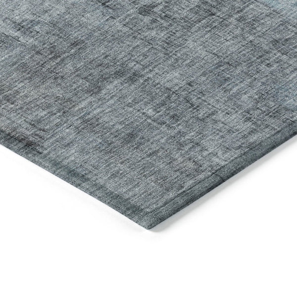 HomeRoots 8' Blue and Gray Round Abstract Washable Area Rug - Durable, Stylish, Indoor/Outdoor Home Décor Solution 620049
