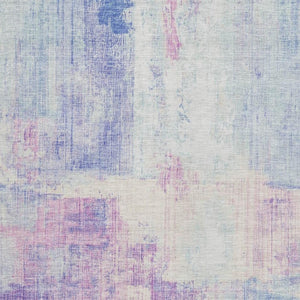 HomeRoots 8' X 10' Sky Blue & Lavender Abstract Area Rug - Washable, Durable, Stylish for Indoor & Outdoor Use 620068