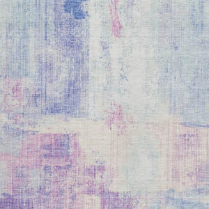 HomeRoots 9' Sky Blue and Lavender Abstract Washable Area Rug - Versatile Indoor/Outdoor Design, Easy Care! 620069