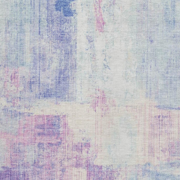 HomeRoots 9' Sky Blue and Lavender Abstract Washable Area Rug - Versatile Indoor/Outdoor Design, Easy Care! 620069