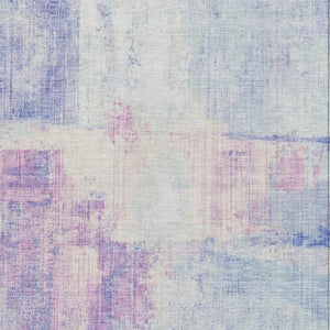HomeRoots 10' Sky Blue & Lavender Abstract Washable Area Rug - Stylish Indoor/Outdoor Décor for Any Space 620070