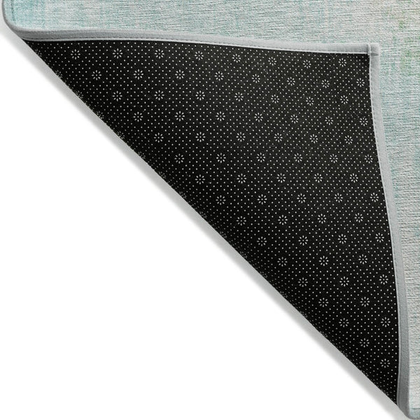 HomeRoots 8' X 10' Teal Blue and Wheat Area Rug - Stylish, Washable, Durable for Indoor & Outdoor Use! 620074
