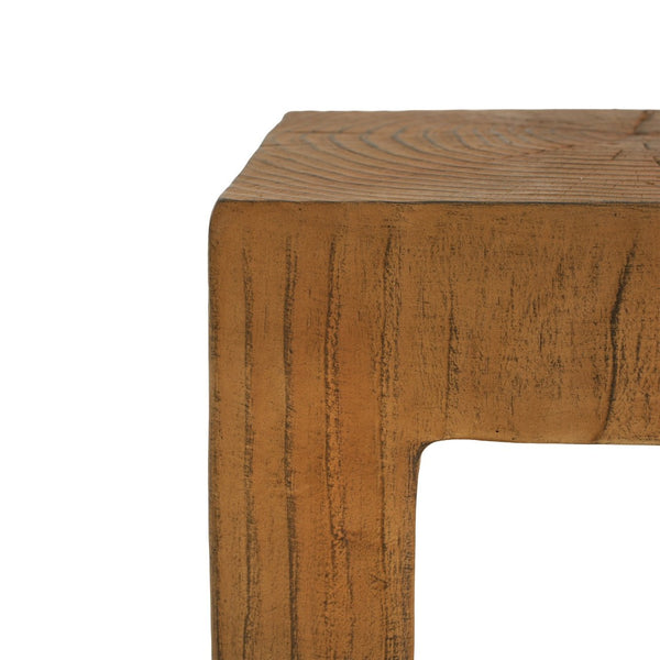 English Elm Mgo Handcrafted Side Table with Faux Wood Grain Finish for Living Room or Bedroom N772P408185W