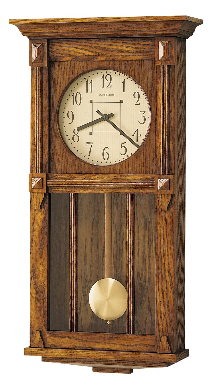 Hekman Furniture 620185 Ashbee Ii Wall Clock – Elegant Heritage Oak Chiming Clock With Quartz Movement & Pendulum Heritage Oak Ashbee Ii Wall Clock 620185