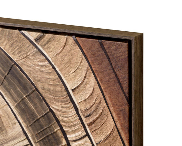 Sunpan TURNING POINT III - 40" X 60" Abstract Art with Bronze Floater Frame for Modern Biophilic Spaces A0430