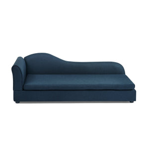 English Elm Oversized Pet Sofa with Wave Backrest Rubberwood Frame Linen Upholstery for Large Dogs W487P430332