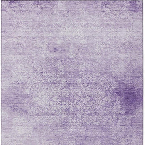 HomeRoots 10' Lilac and Ivory Floral Medallion Area Rug - Durable, Washable, Indoor/Outdoor Design for All Spaces 620226