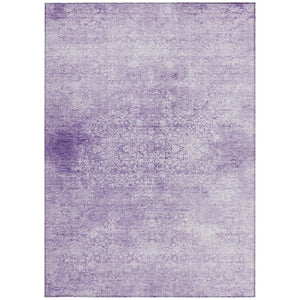 HomeRoots 10' Lilac and Ivory Floral Medallion Area Rug - Durable, Washable, Indoor/Outdoor Design for All Spaces 620226