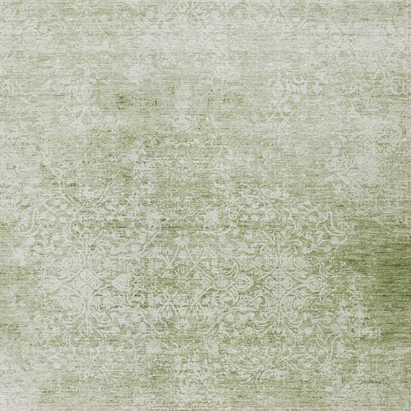 HomeRoots 5' X 8' Sage Floral Medallion Rug - Stylish Indoor/Outdoor Washable Area Rug for High-Traffic Spaces 620228