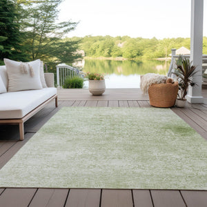 HomeRoots 5' X 8' Sage Floral Medallion Rug - Stylish Indoor/Outdoor Washable Area Rug for High-Traffic Spaces 620228