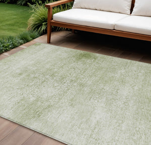 HomeRoots 9' X 12' Sage Floral Medallion Rug - Washable Indoor/Outdoor Carpet for High-Traffic Areas & Style 620231