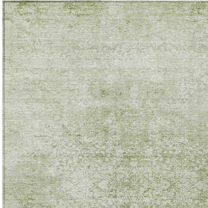 HomeRoots 9' X 12' Sage Floral Medallion Rug - Washable Indoor/Outdoor Carpet for High-Traffic Areas & Style 620231