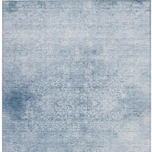 HomeRoots 9' X 12' Sky Blue Floral Medallion Area Rug - Durable, Washable, Indoor/Outdoor, Stylish Home Décor 620237